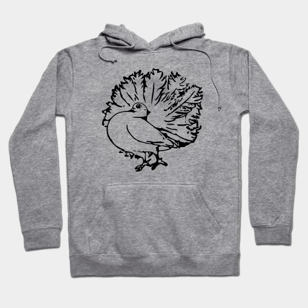 Pigeon - Pigeon Pantail Hand Drawn Hoodie by KC Happy Shop